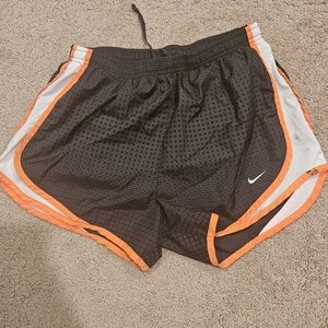 Nike Women's Black and Orange Shorts
